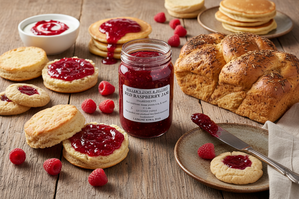 Miller's Red Raspberry Jam – Amish-Made Small Batch Fruit Spread