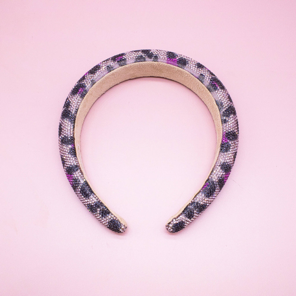 Rhinestone Headband - Kids Leopard Animal Print