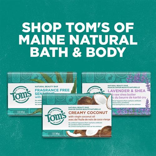 Toms Of Maine Natural Beauty Bar Soap For Sensitive Skin With Aloe Vera, Fragrance-Free, 5Oz.