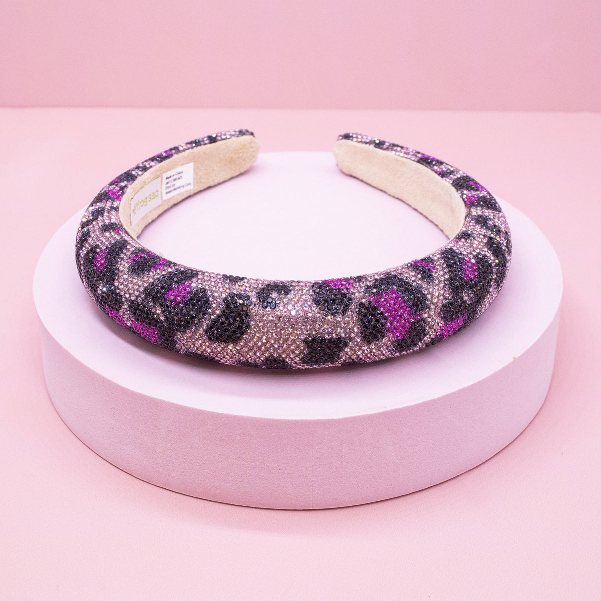 Rhinestone Headband - Kids Leopard Animal Print
