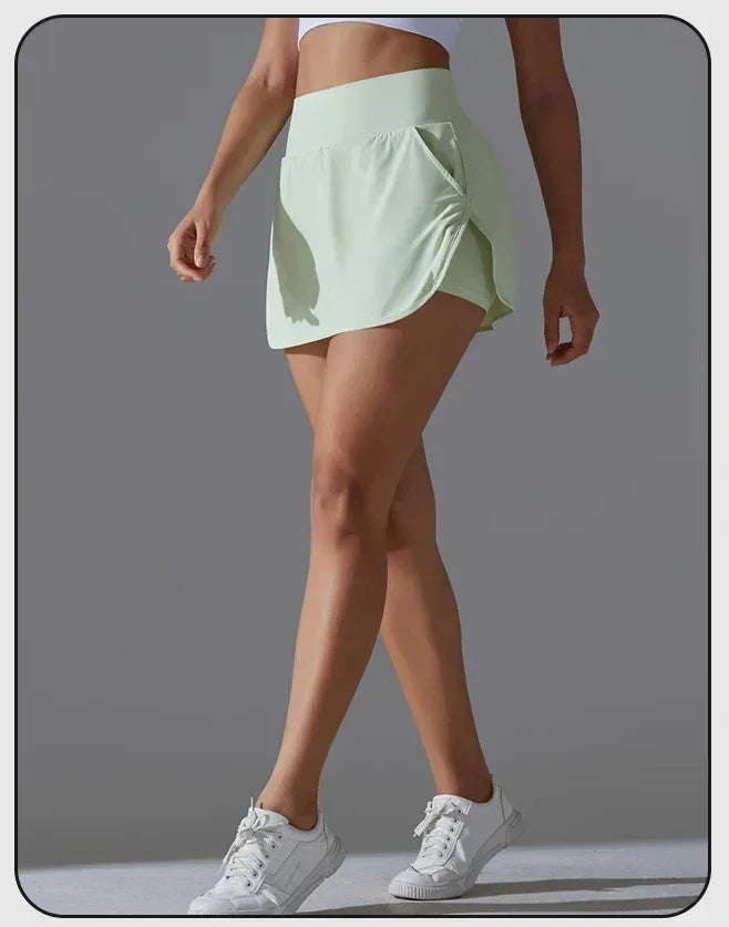 Women's High Waist Yoga Shorts with Pockets