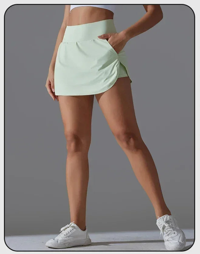 Women's High Waist Yoga Shorts with Pockets
