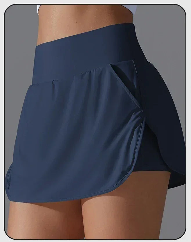 Women's High Waist Yoga Shorts with Pockets