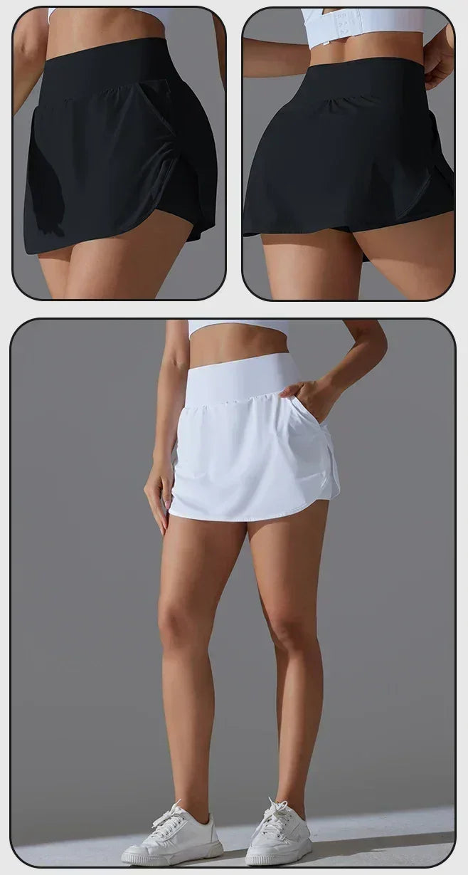 Women's High Waist Yoga Shorts with Pockets