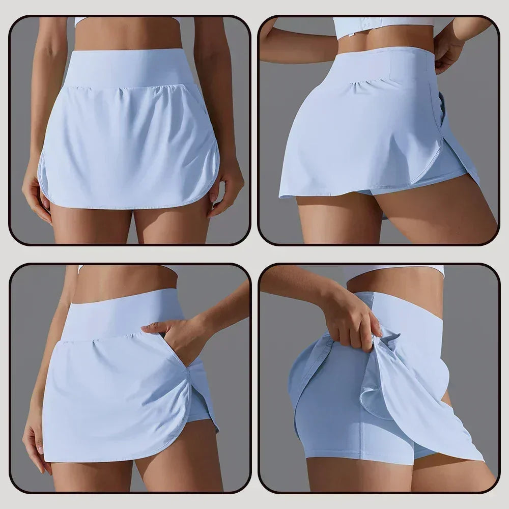 Women's High Waist Yoga Shorts with Pockets