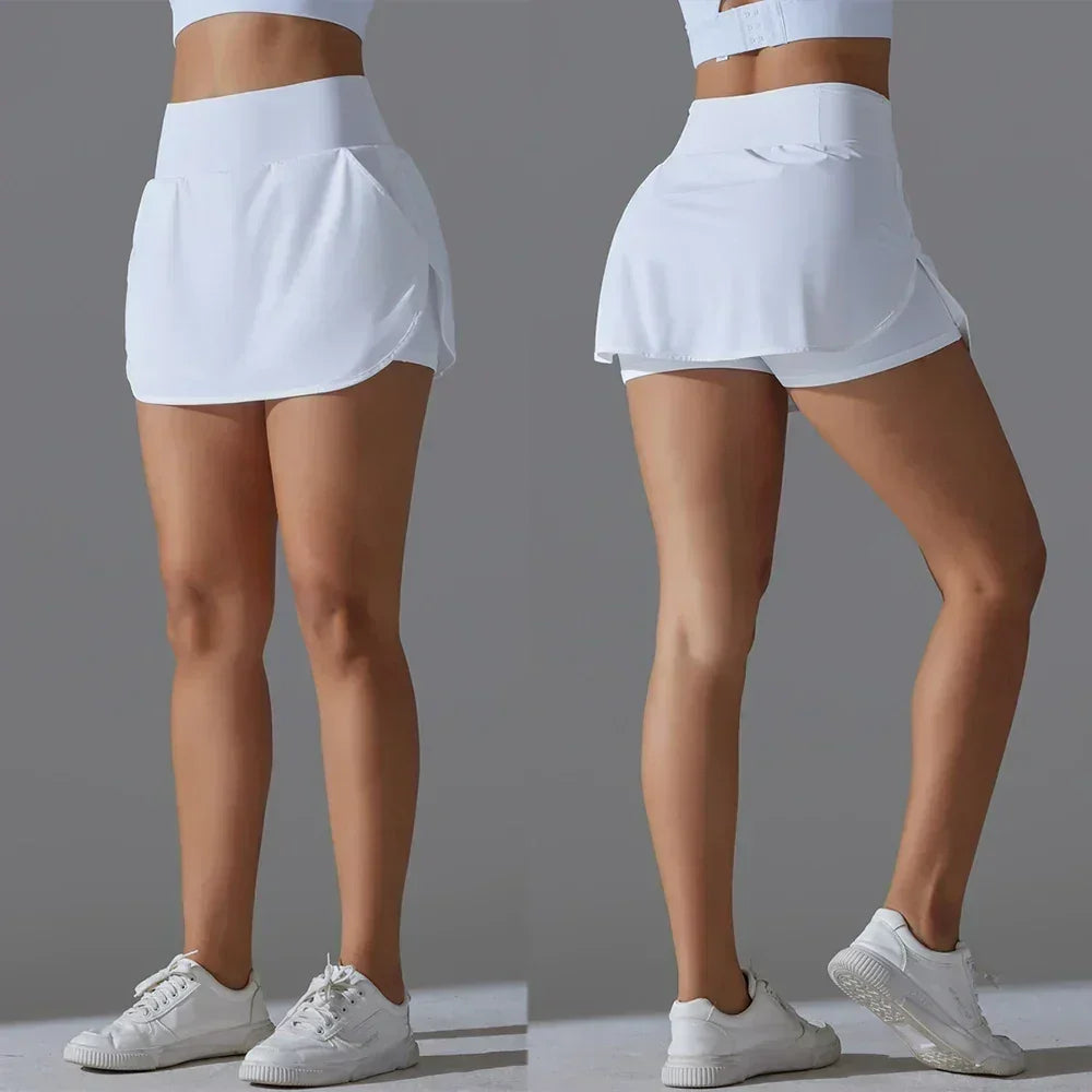 Women's High Waist Yoga Shorts with Pockets