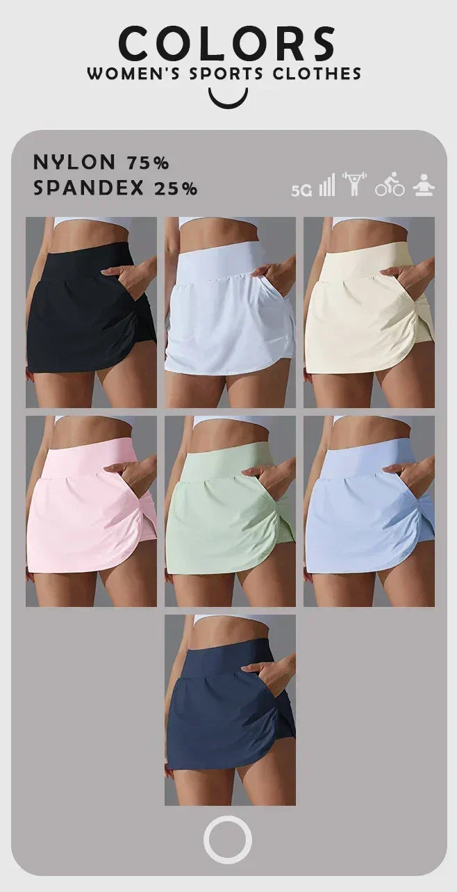 Women's High Waist Yoga Shorts with Pockets