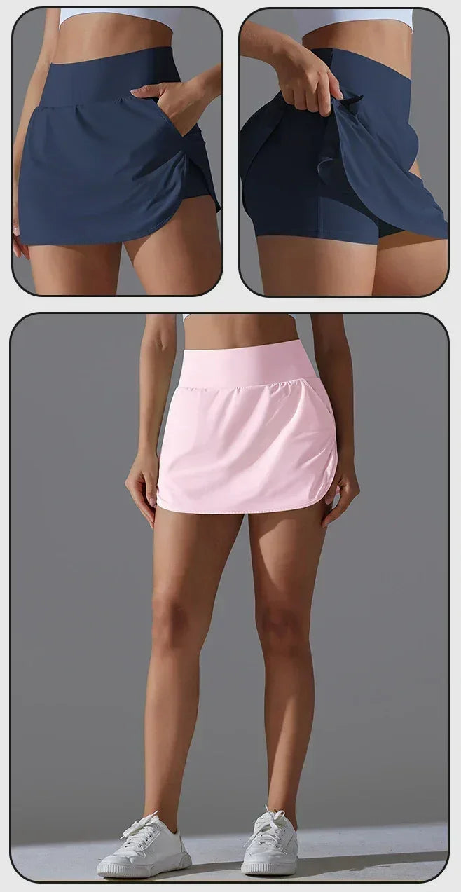 Women's High Waist Yoga Shorts with Pockets