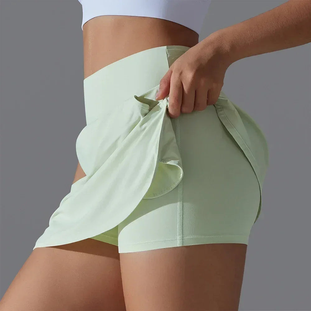 Women's High Waist Yoga Shorts with Pockets