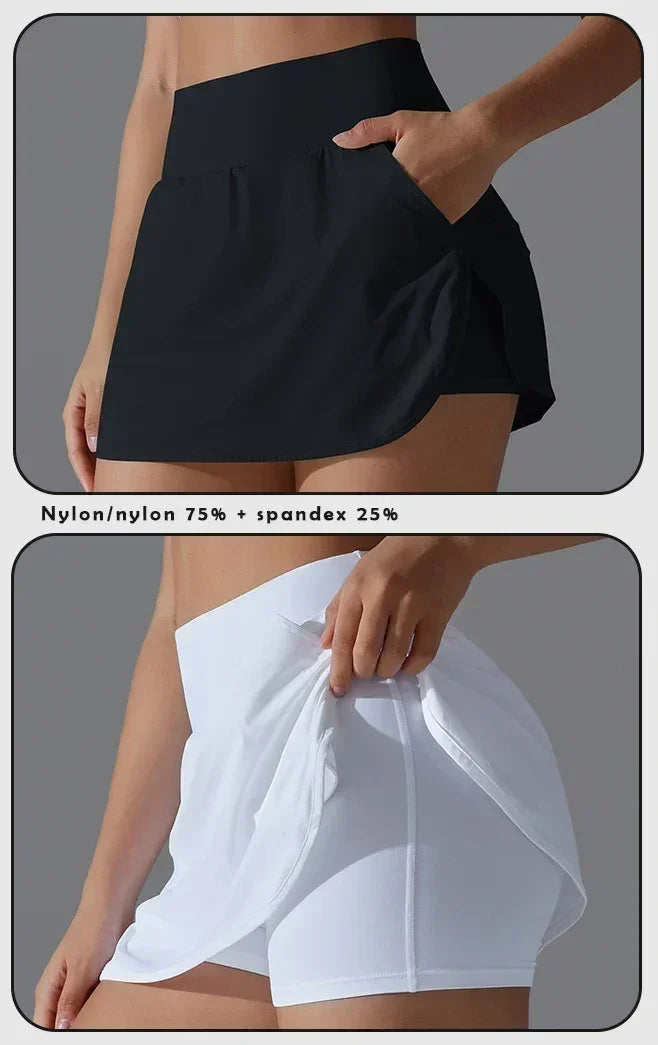 Women's High Waist Yoga Shorts with Pockets