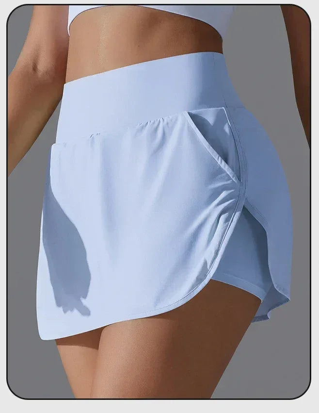 Women's High Waist Yoga Shorts with Pockets