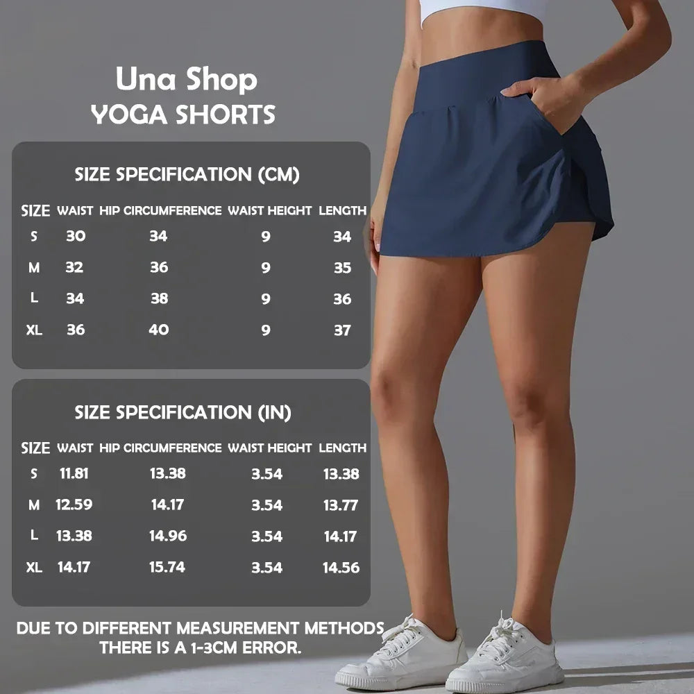 Women's High Waist Yoga Shorts with Pockets