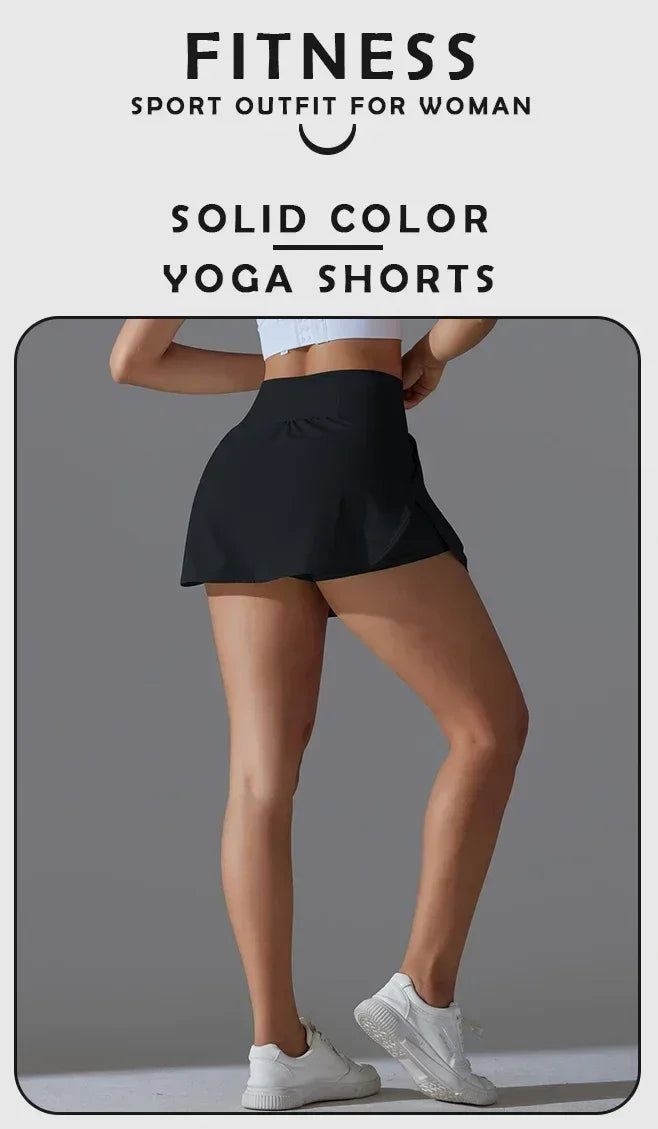 Women's High Waist Yoga Shorts with Pockets