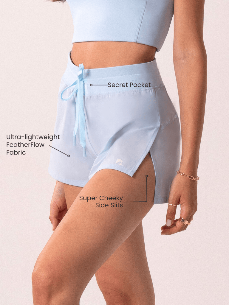 FeatherFlow™ Flyaway Shorts – Baby Blue