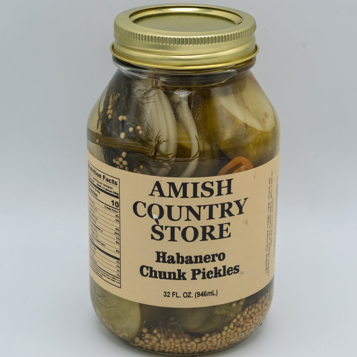 Habanero Pickle Chunks – Hot | 32 oz | Amish Country Store